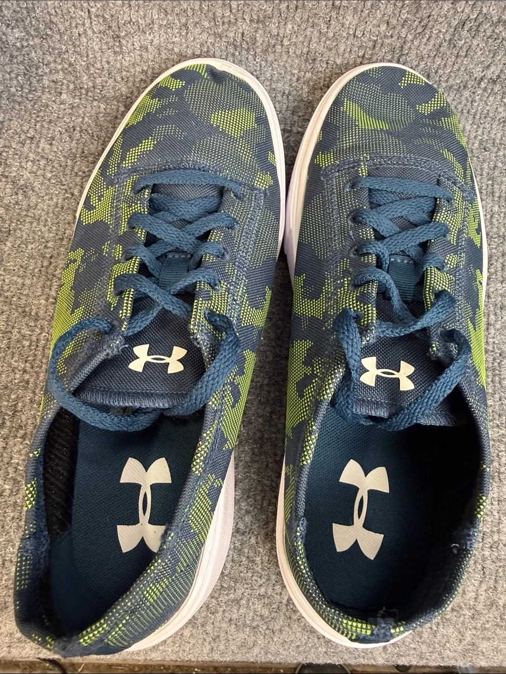 Under Armour Men’s Navy & Green Camo Athletic Sneakers